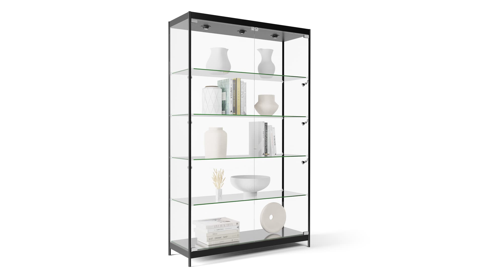 Black Modern LED Display Cabinet