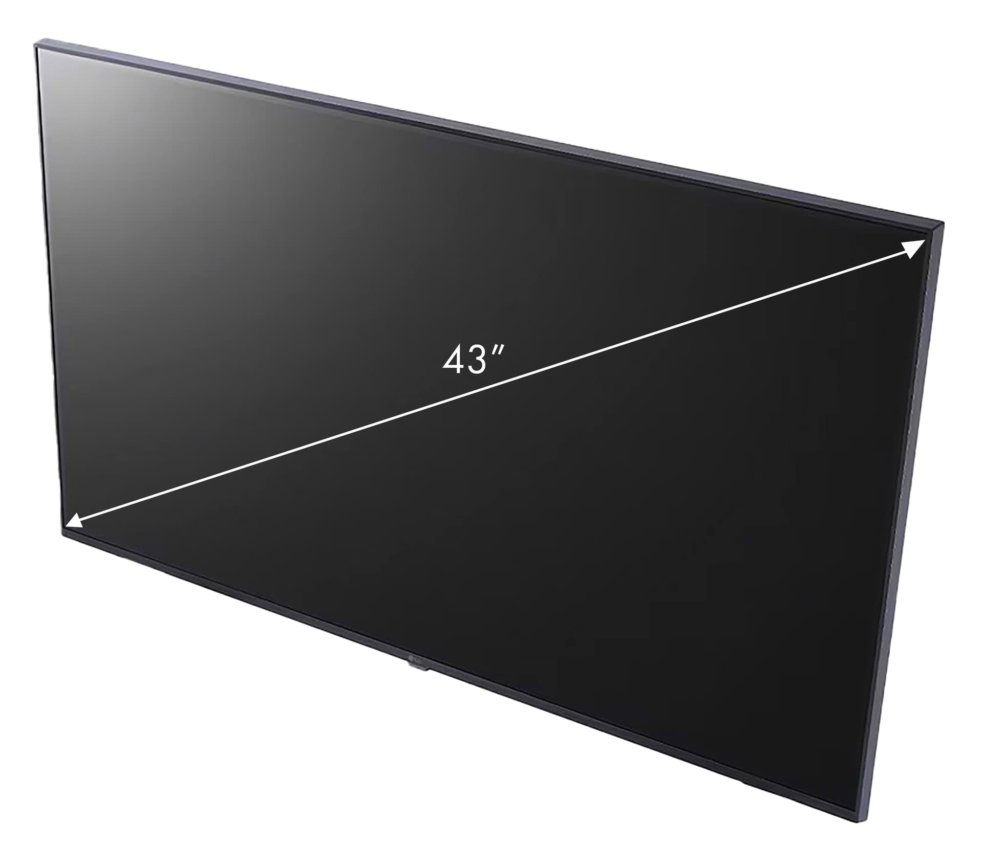 4K digital signage display TV with a screen size of 43 inches