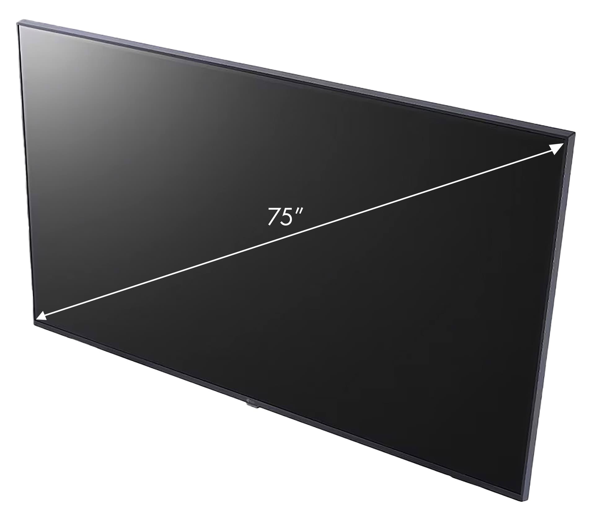 4K digital signage display TV with a screen size of 75 inches