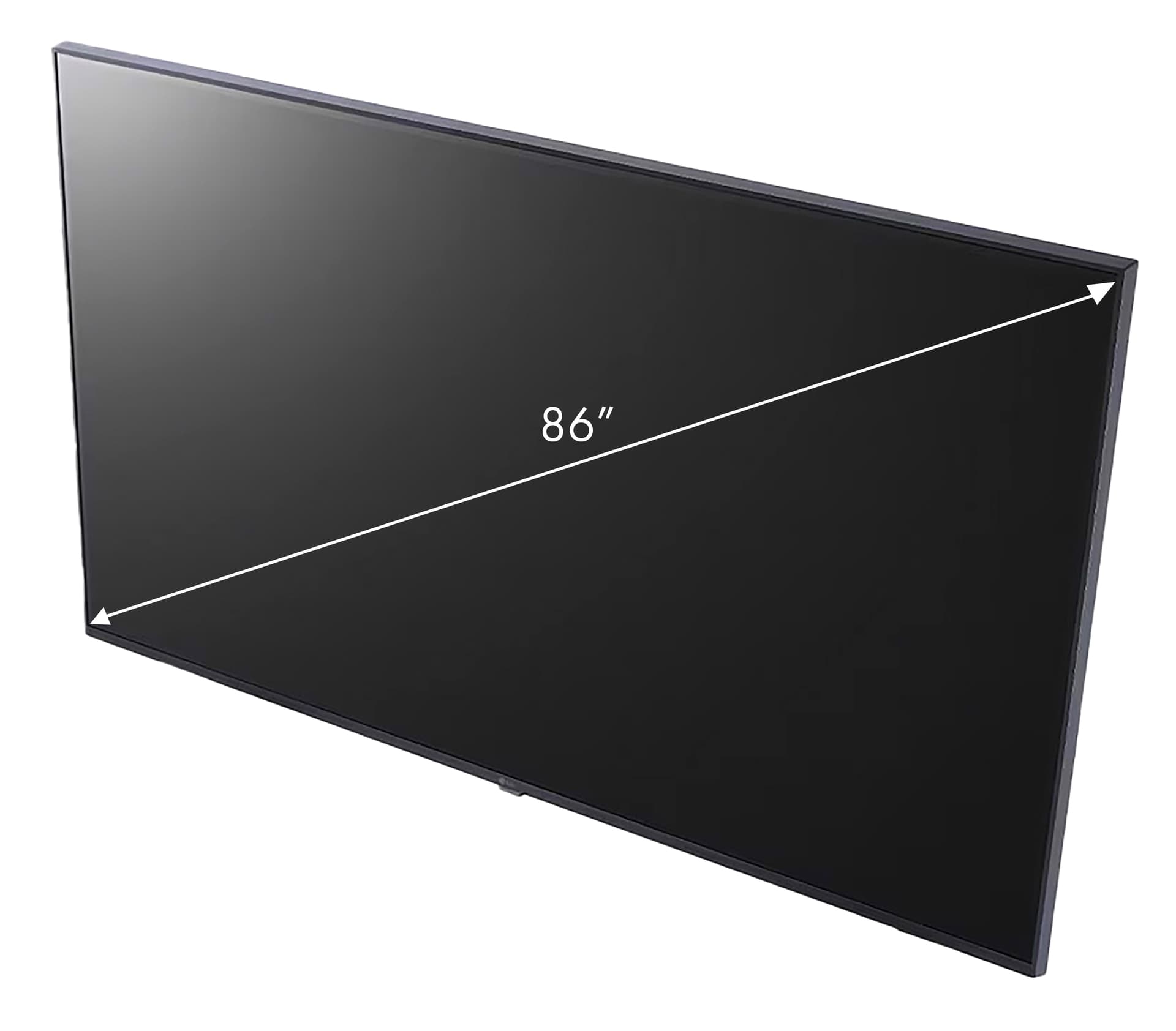 4K digital signage display TV with diagonal screen size 86 inches