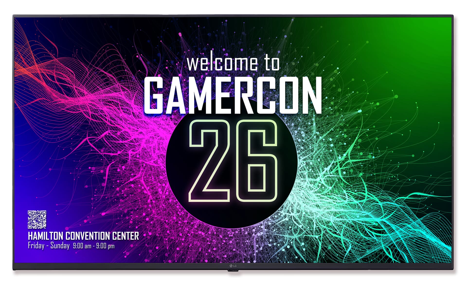 4K digital signage display TV with a vibrant UHD display 