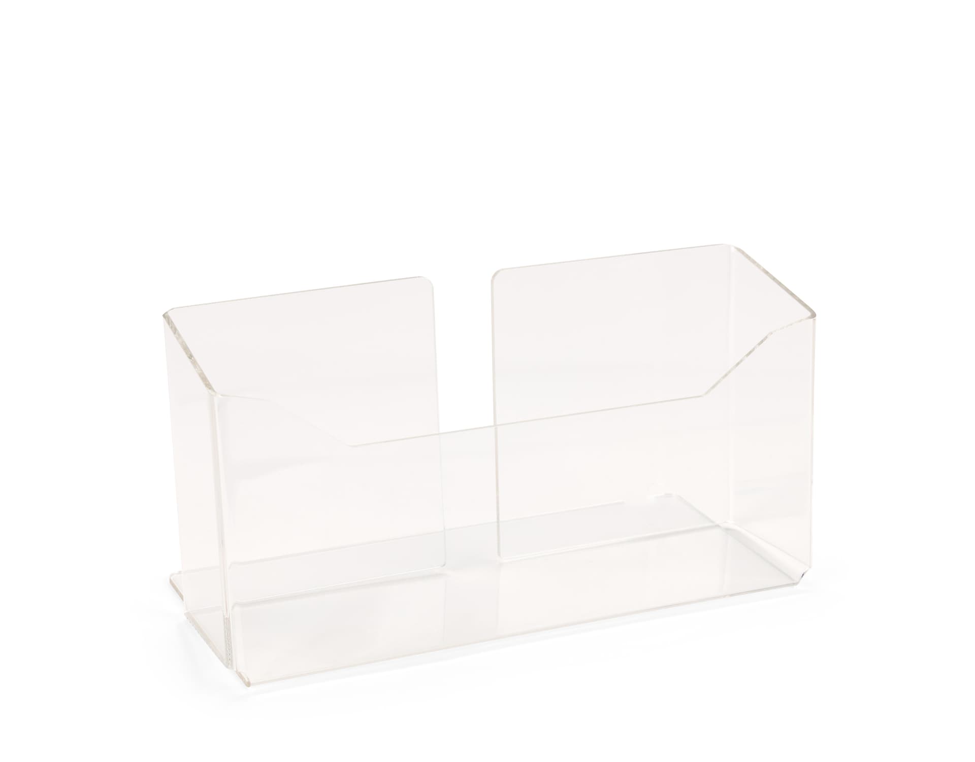 Acrylic newspaper display for 11" wide journals