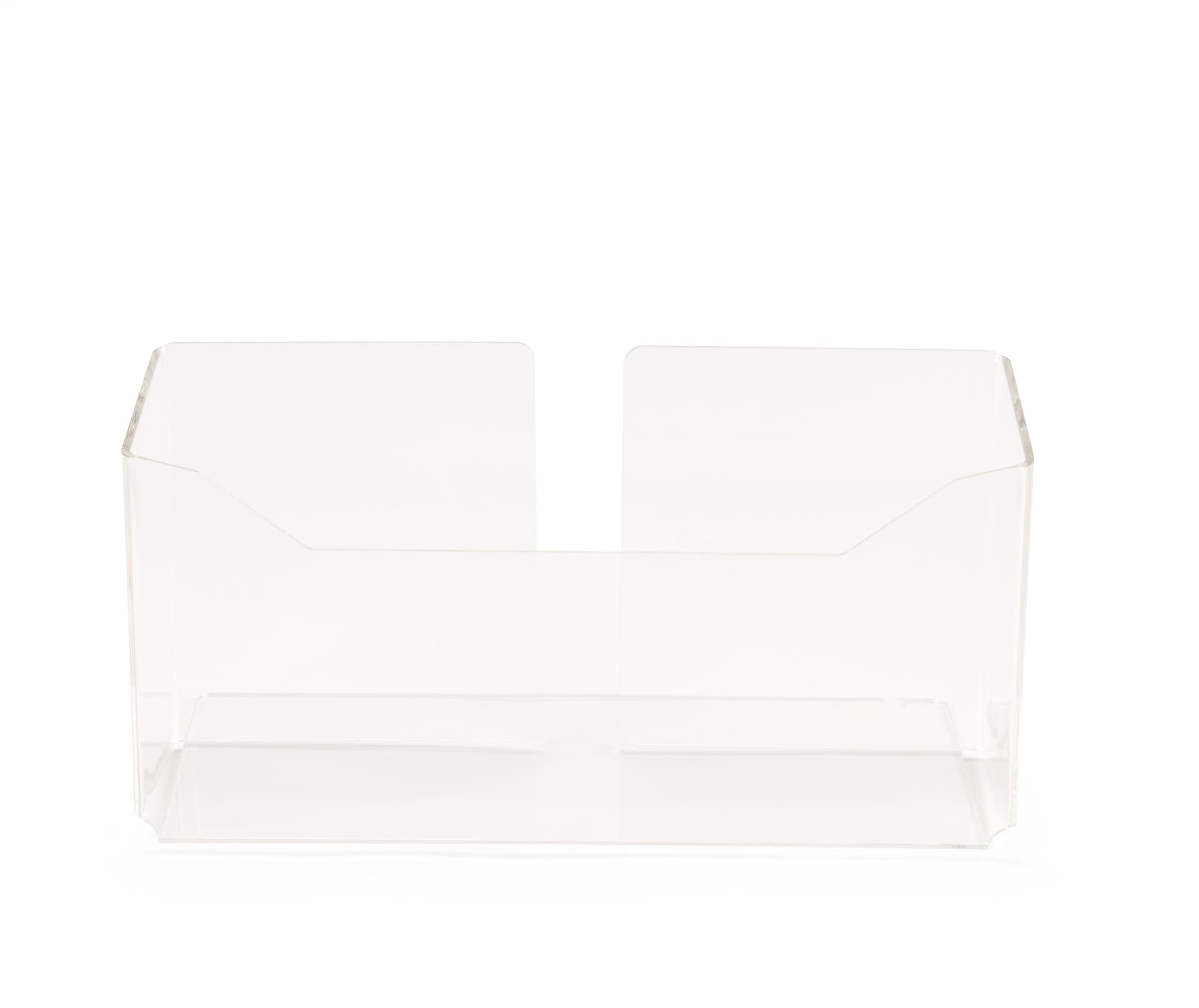 Acrylic newspaper display with maximum visibility