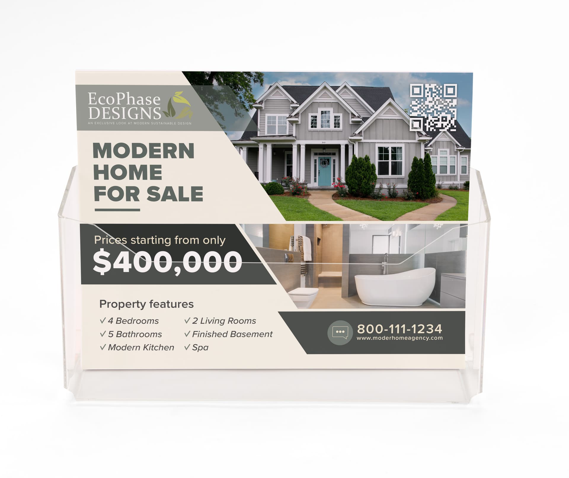 Acrylic newspaper display for countertops