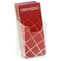 Acrylic Brochure Holder, 4"w, Tabletop - Clear