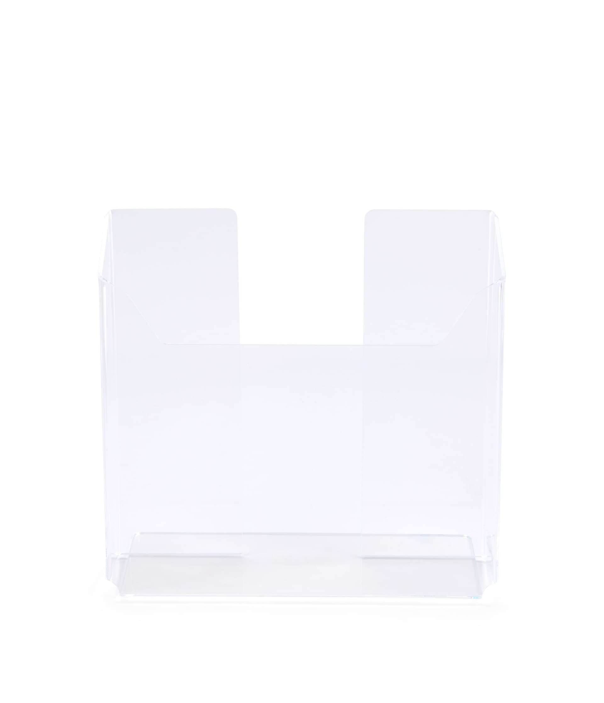 Acrylic magazine holder is made in the USA