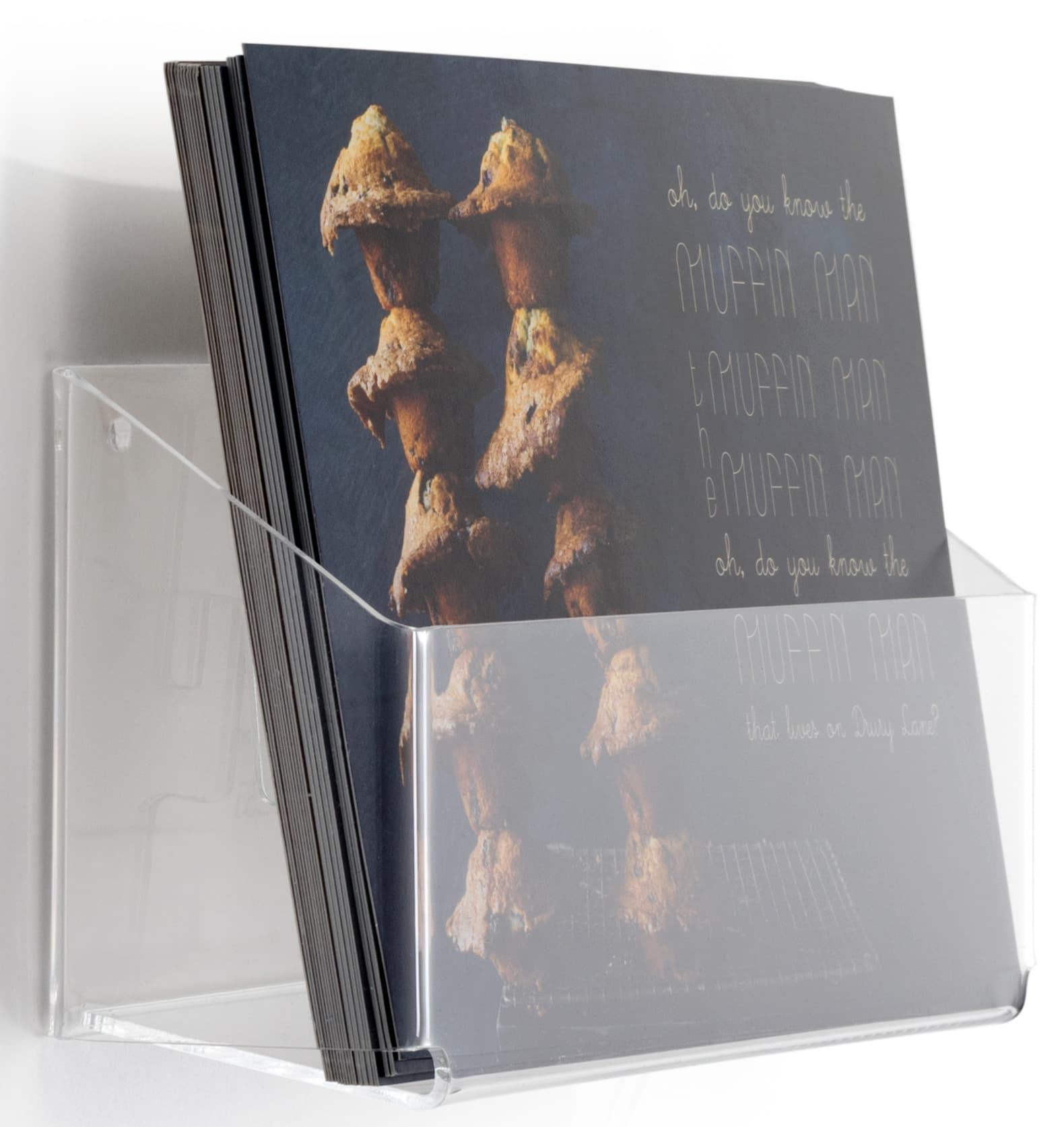 Plexi Magazine Display with Low Front Pocket