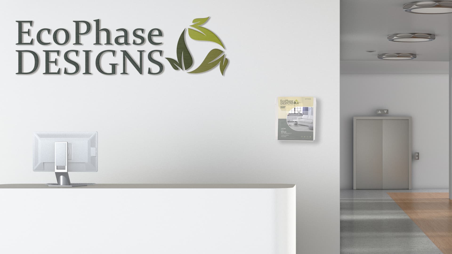 Acrylic magazine holder with eco-friendly wall mount or countertop design