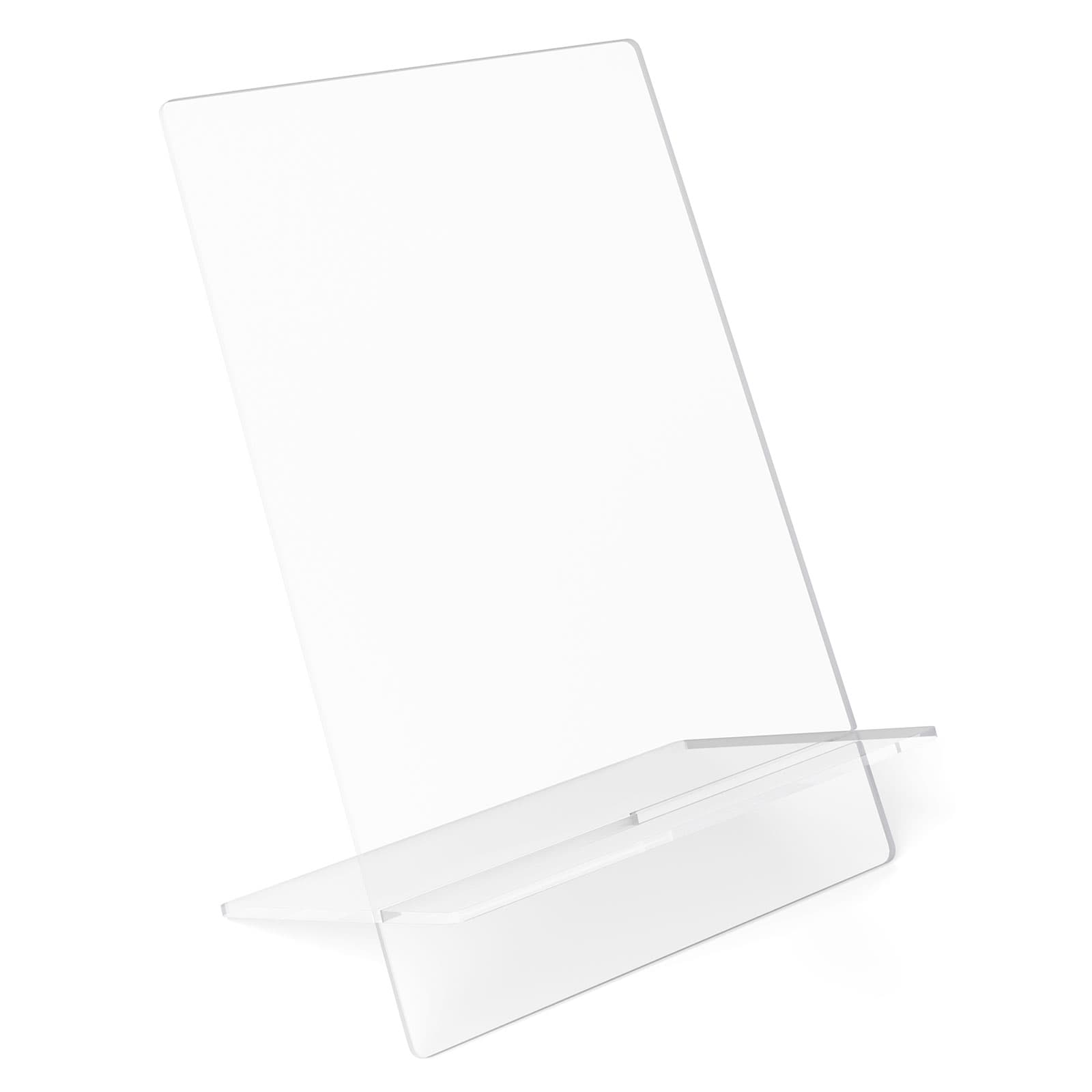 Flat back literature holder is made from thick clear acrylic