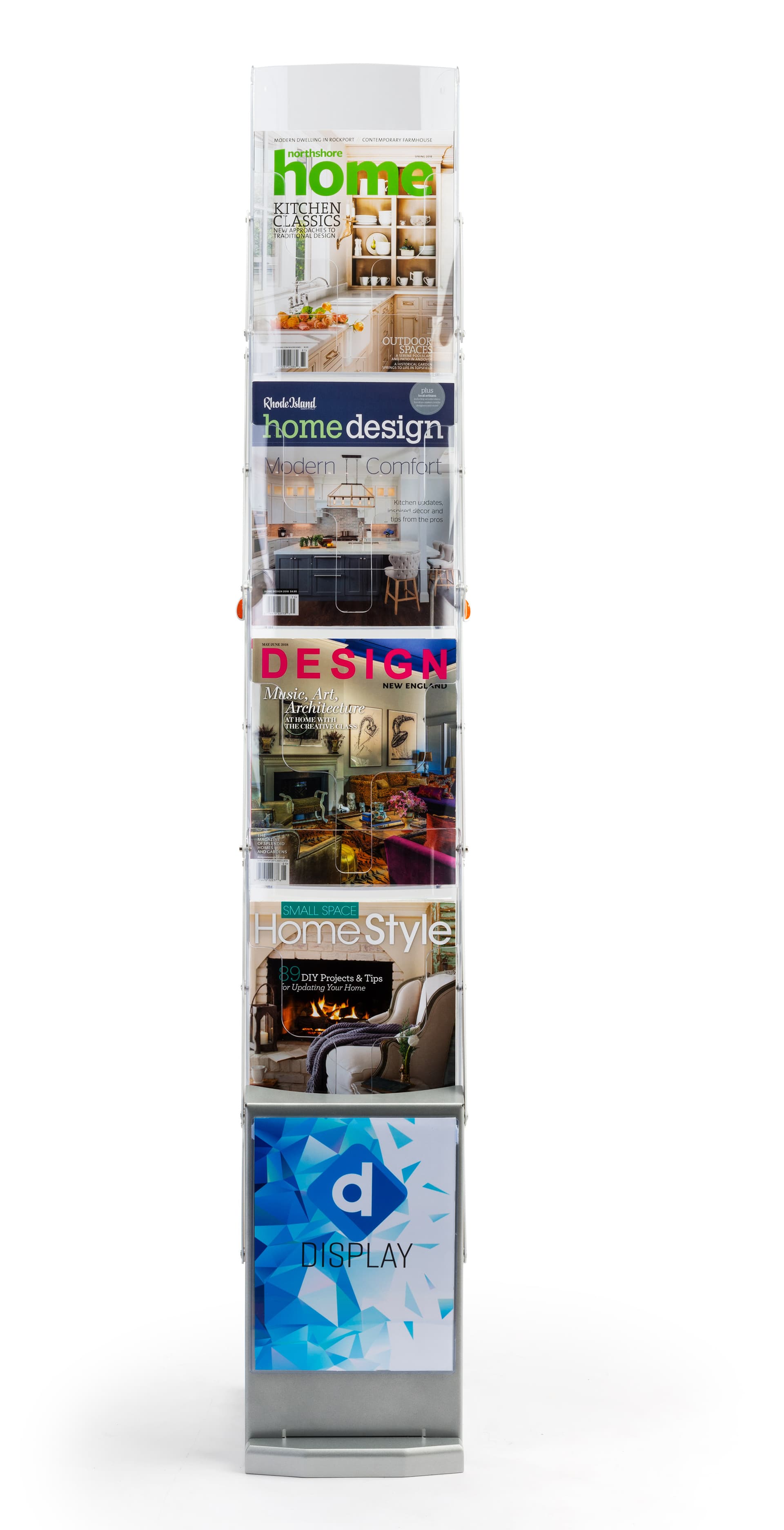 Collapsible zig zag magazine stand