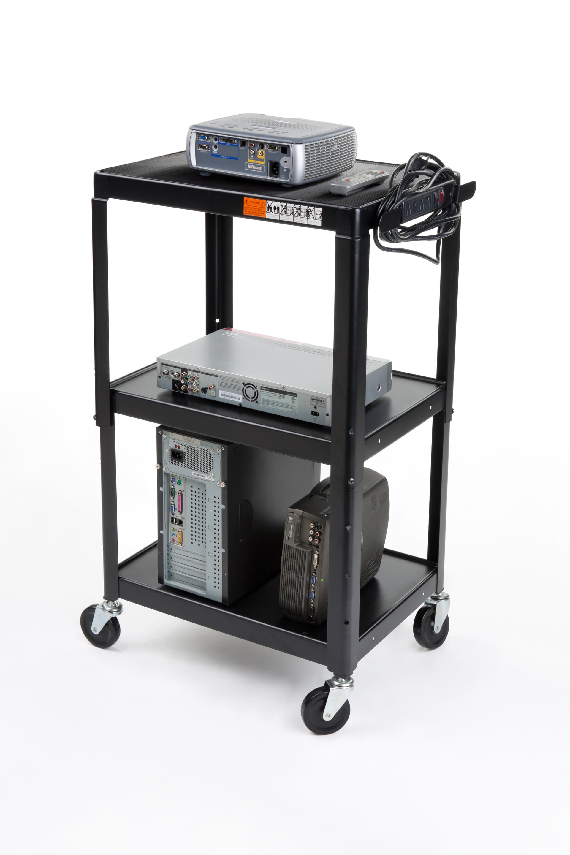 AV Cart | 18 x 24 Media Cart w/ Open Shelving | Displays2Go