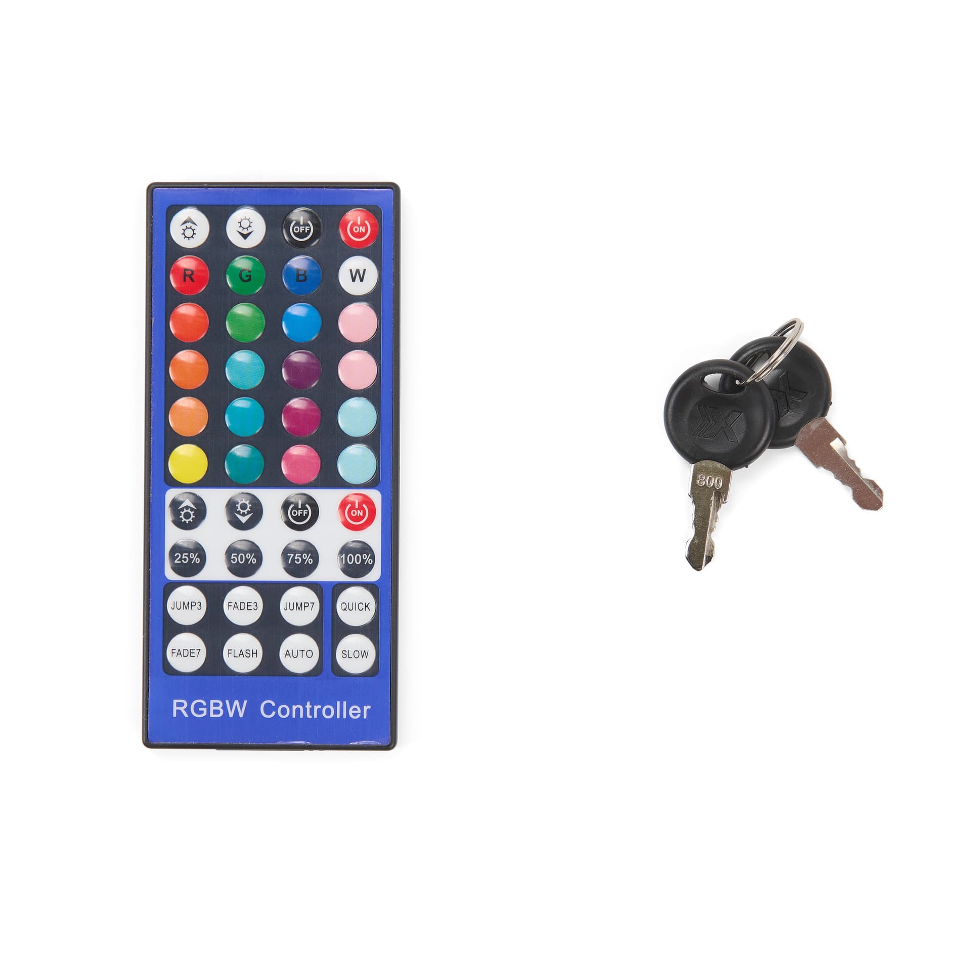 Dispensary display case includes remote and keys
