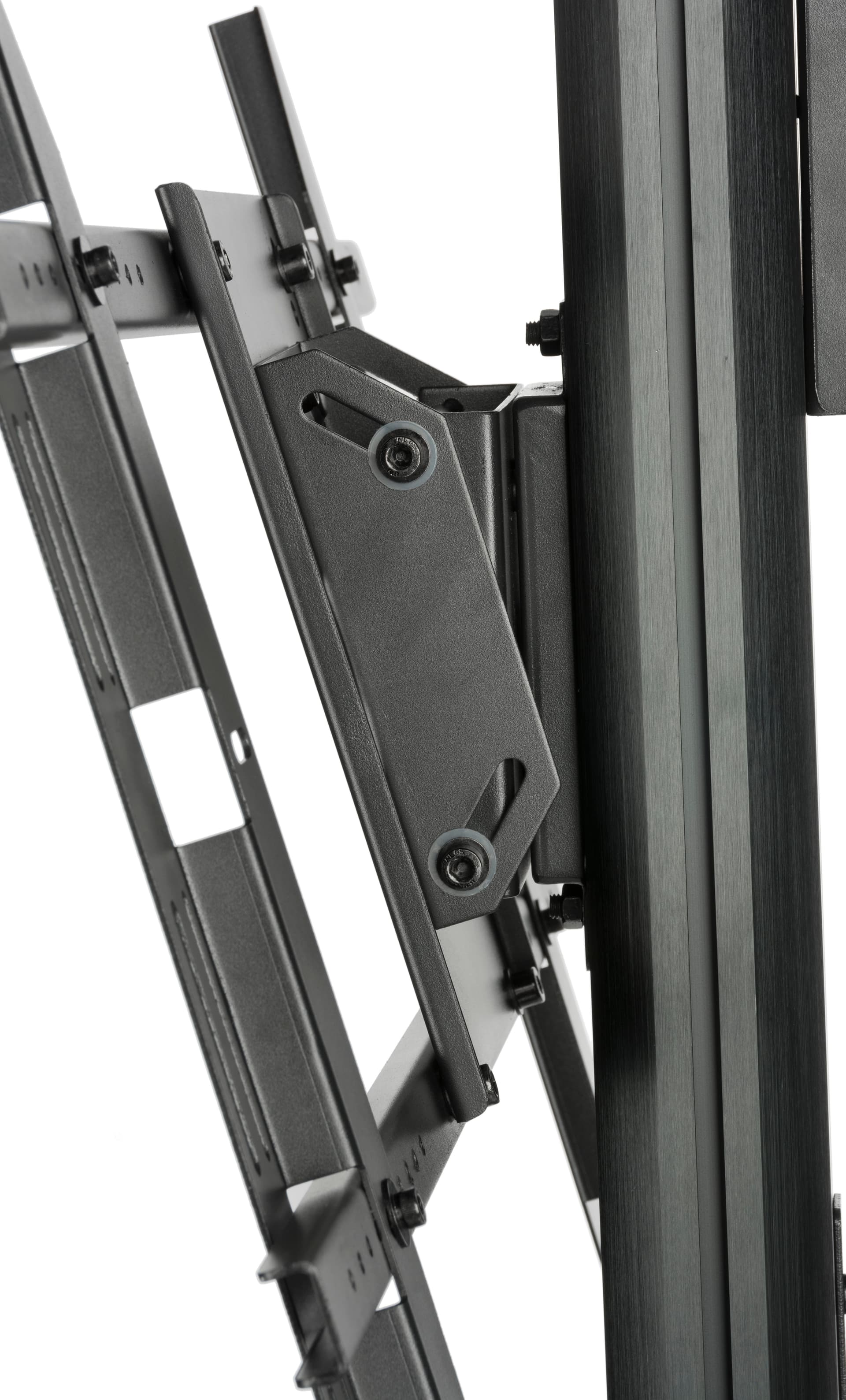 Floor Standing TV Stand With Power Supply, Mount Tilts 5° Upwards