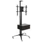 TV Stand w/ Locking Storage, Monitors 30 - 84", Power Outlets, Camera Mount – Black