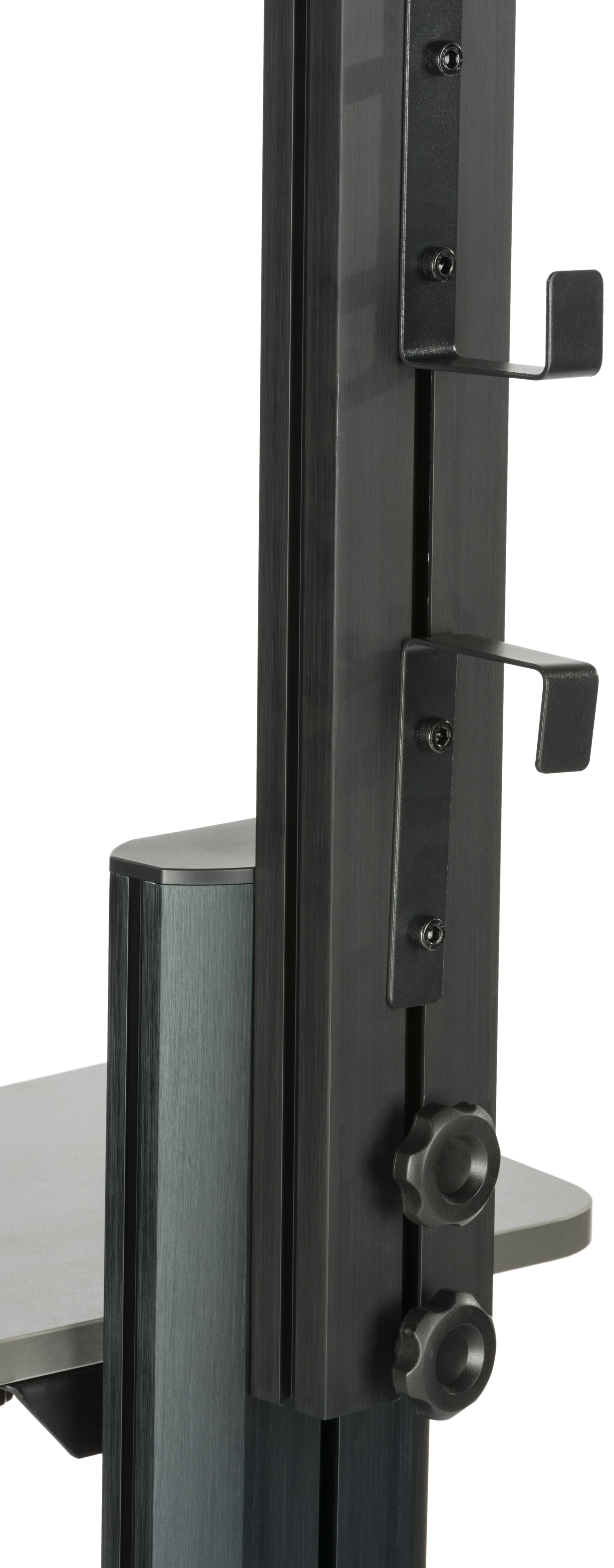Dual Monitor Sit Stand Cart With Integrated Cable Management