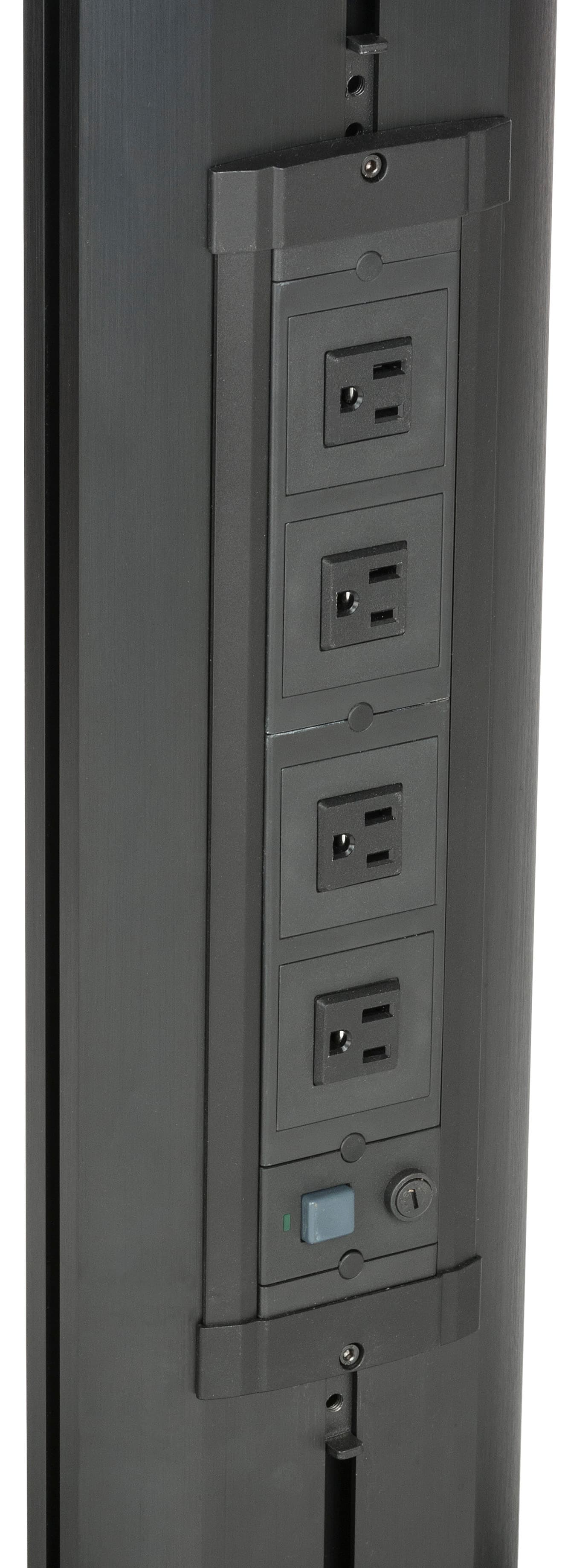 Dual Monitor Sit Stand Cart, Electrical Outlets With Switch