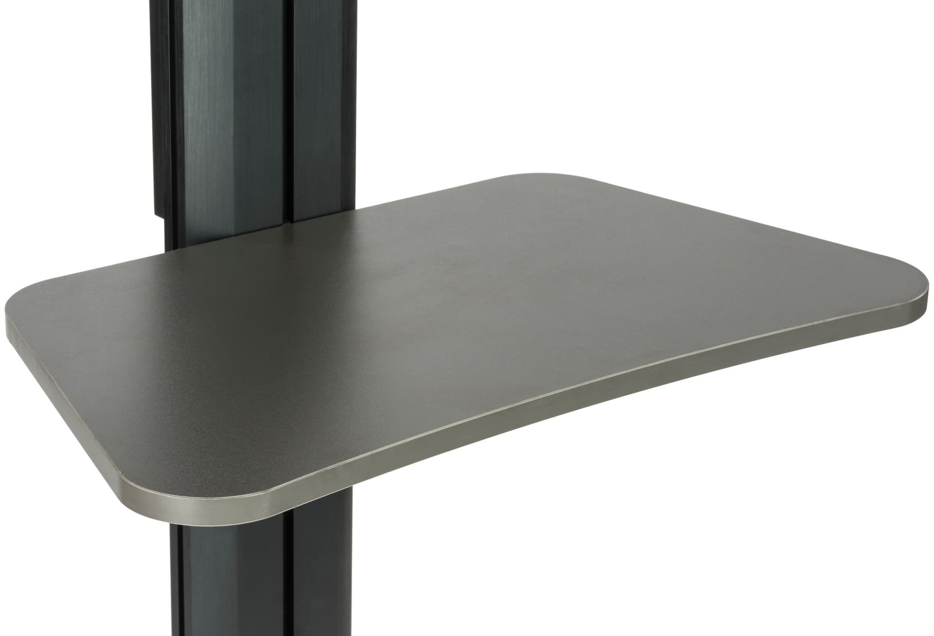 Dual Monitor Sit Stand Cart, Sliding Keyboard Shelf