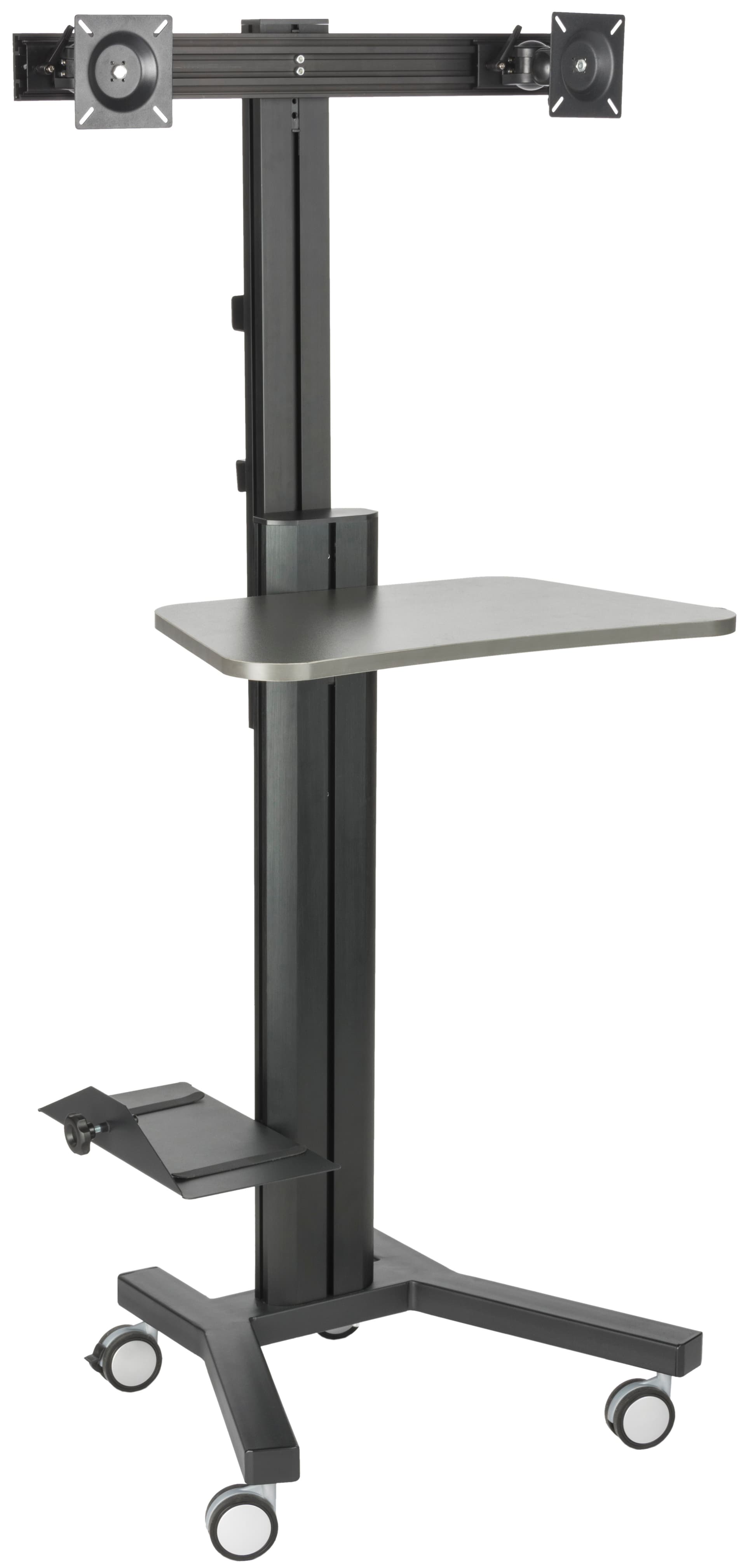 Durable Dual Monitor Sit Stand Cart