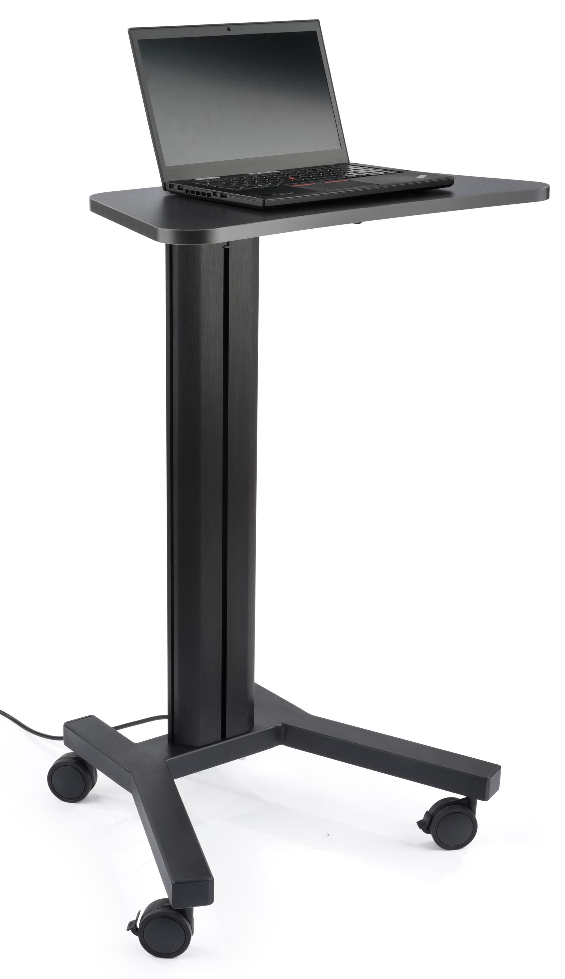 Standing Mobile Laptop Cart with Large Work Surface