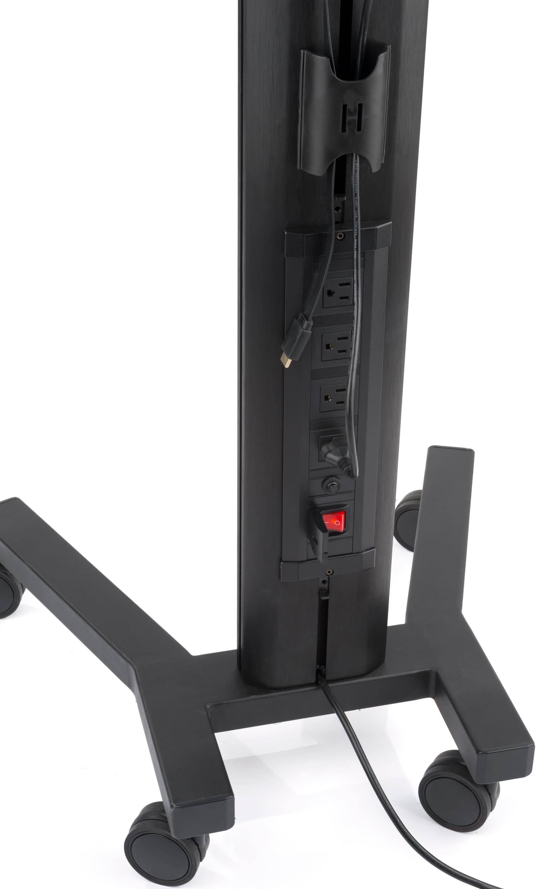 Standing Mobile Laptop Cart with Cable Management