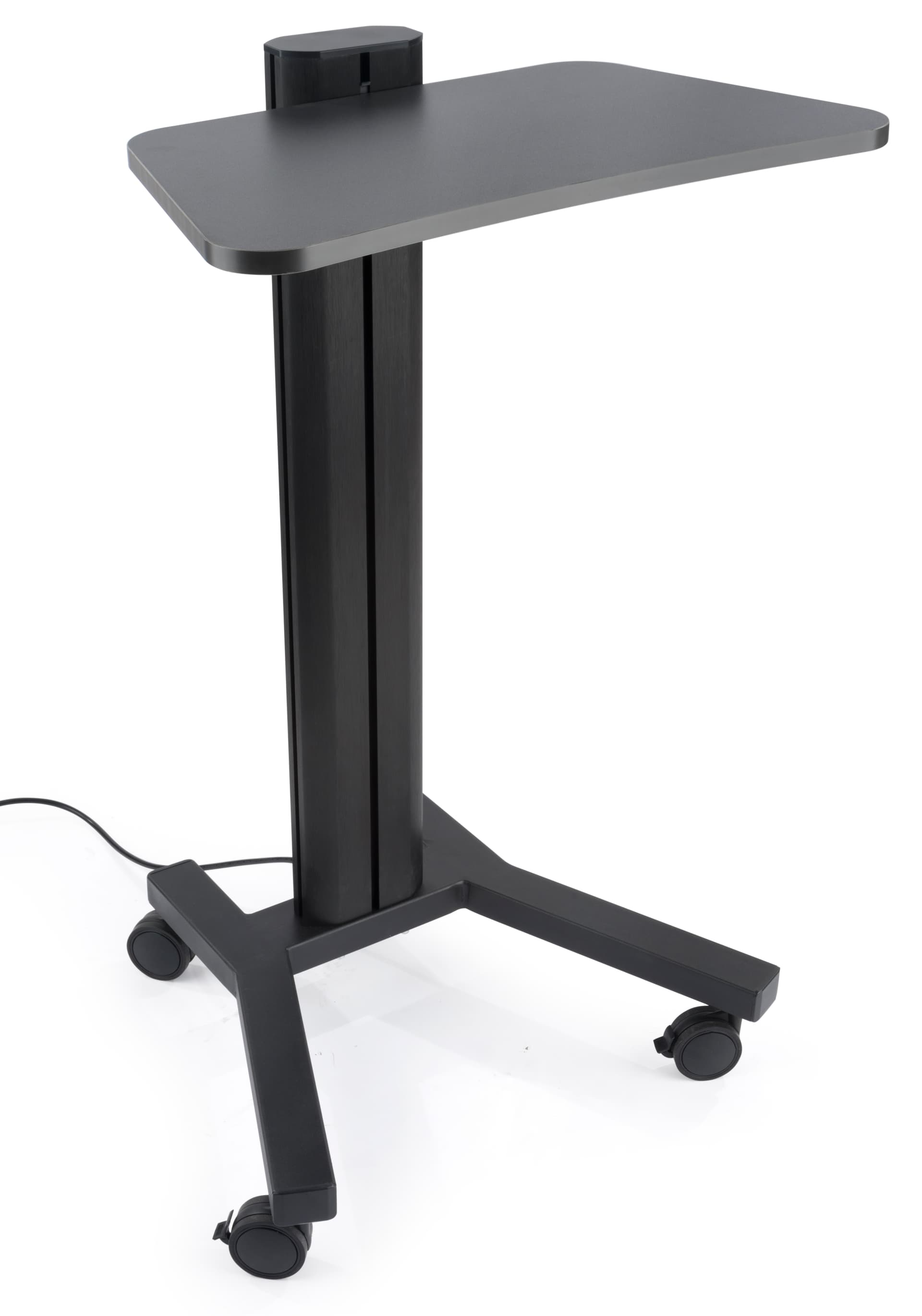 Black Standing Mobile Laptop Cart