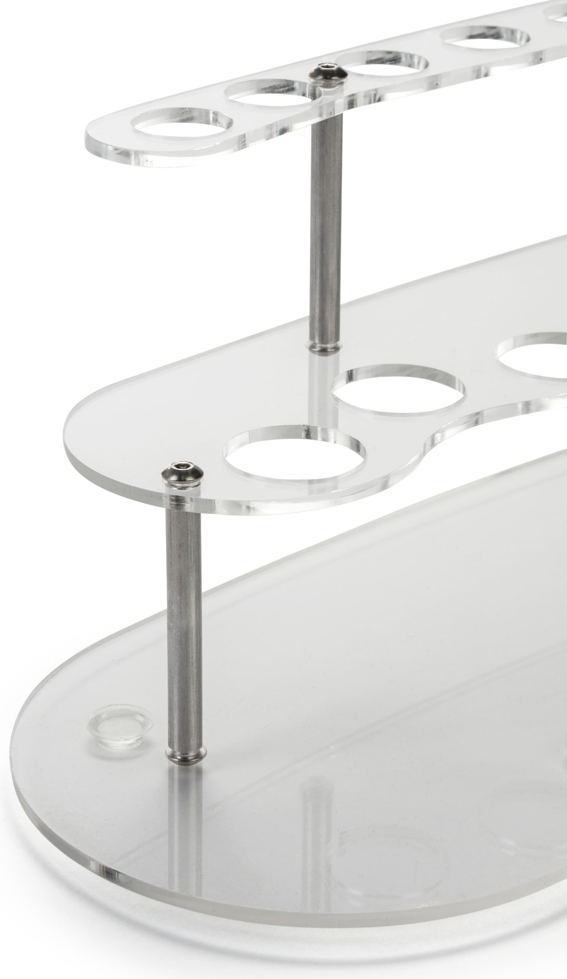 Tiered Acrylic Lipstick Display Rack with Metal Standoffs