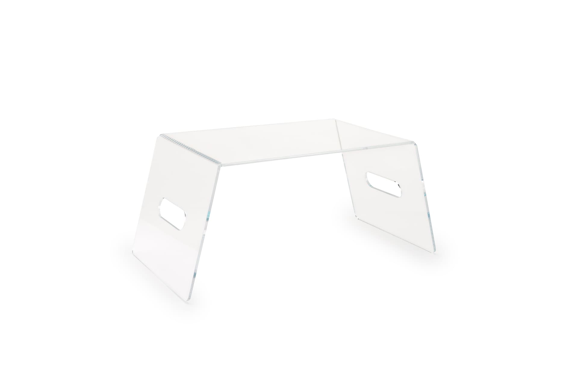 Acrylic laptop riser with 10 pound weight capacity