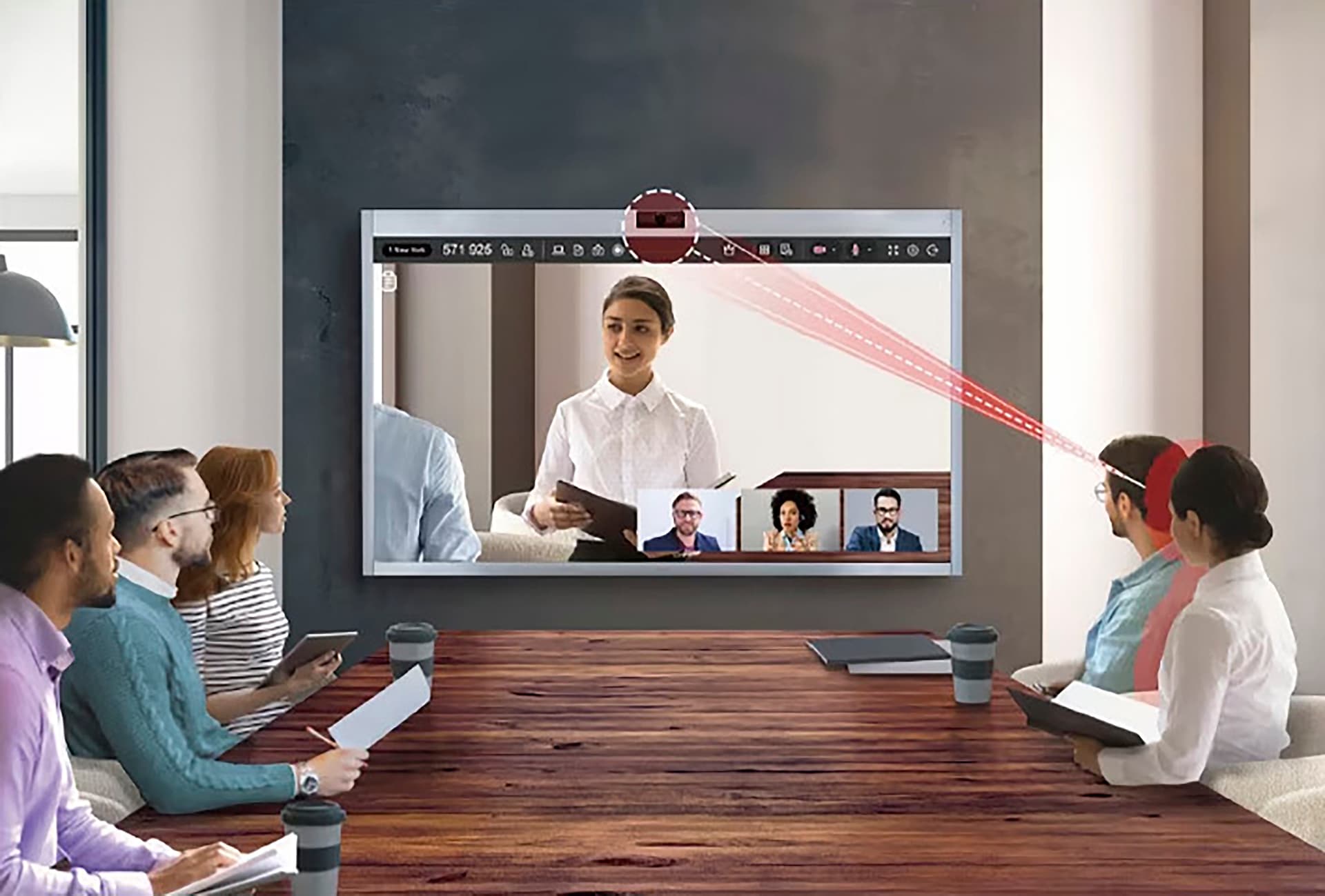 LG One:Quick Works Video Conferencing Display with Split View