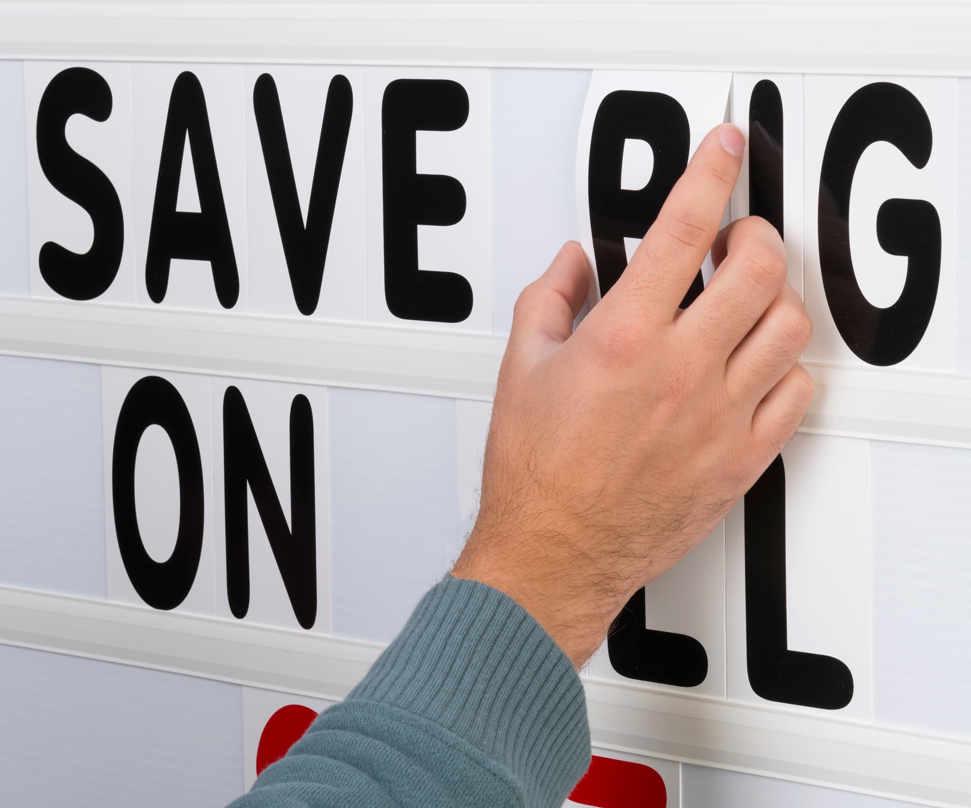 48 x 36 swinging letter sidewalk sign can be updated frequently by applying new letters