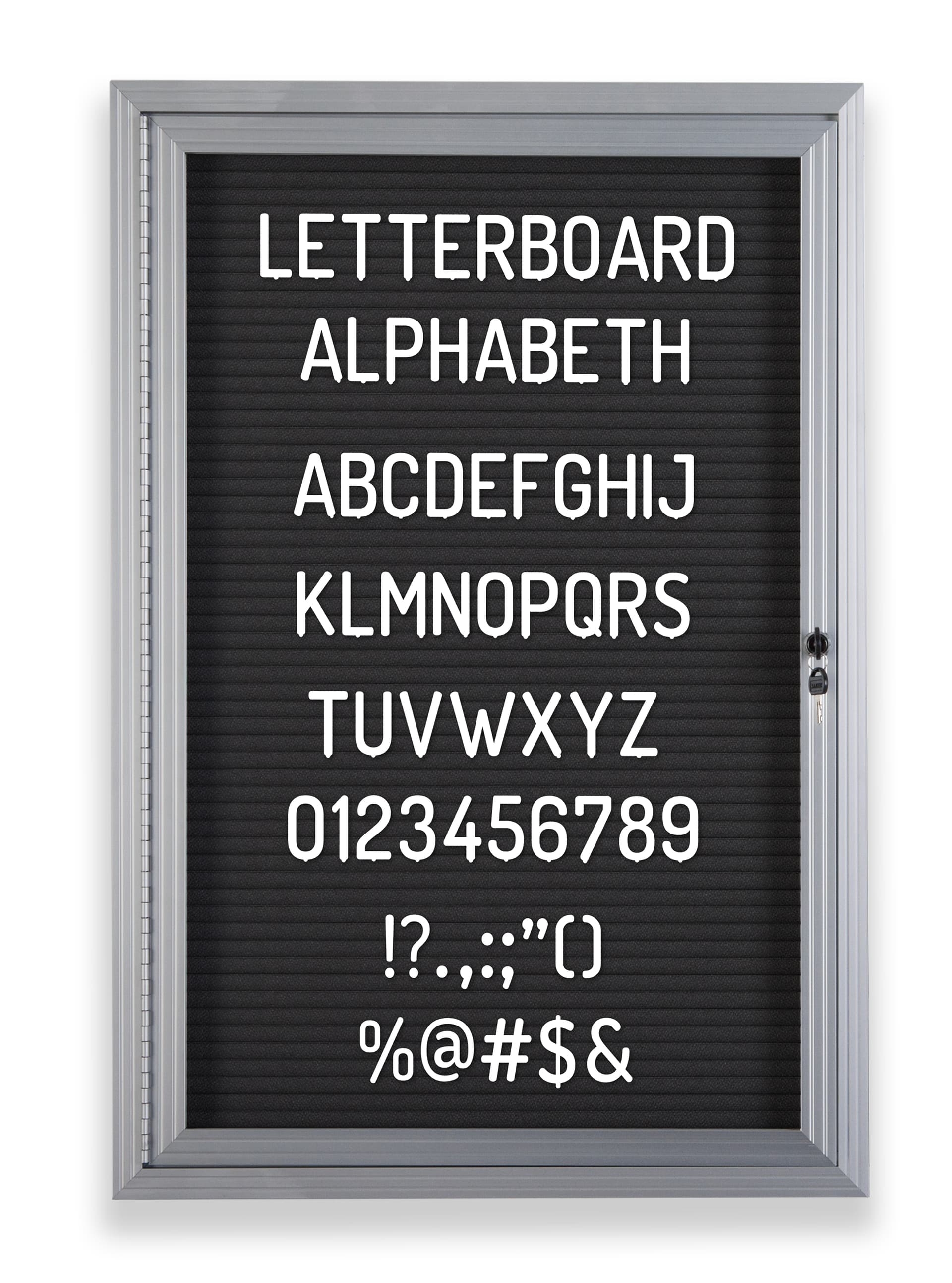 Letter board with aluminum framing