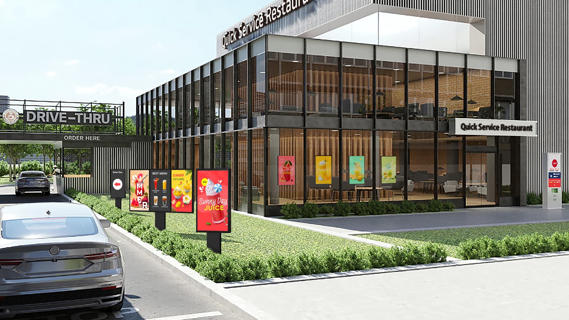Outdoor digital signage display with LG SuperSign control/control+ software