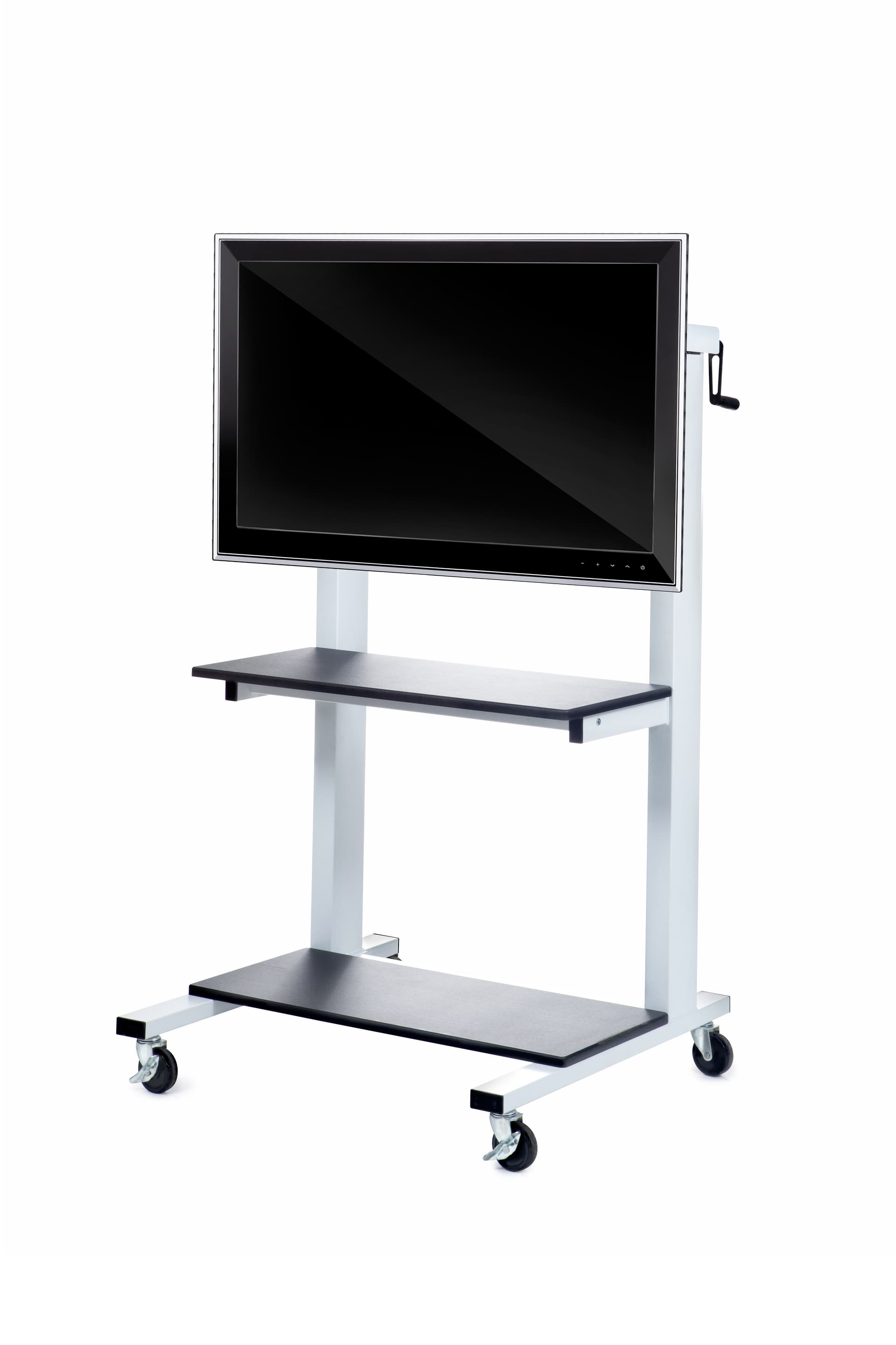 Rolling Crank Adjustable TV Cart