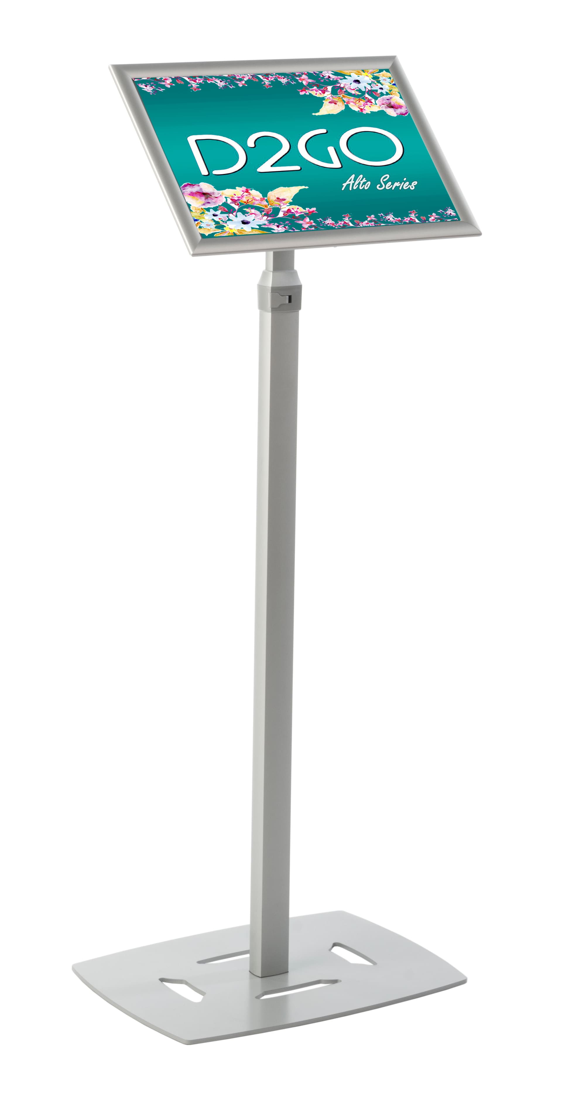 Silver 11 x 17 Poster Frame Pedestal Rotates 