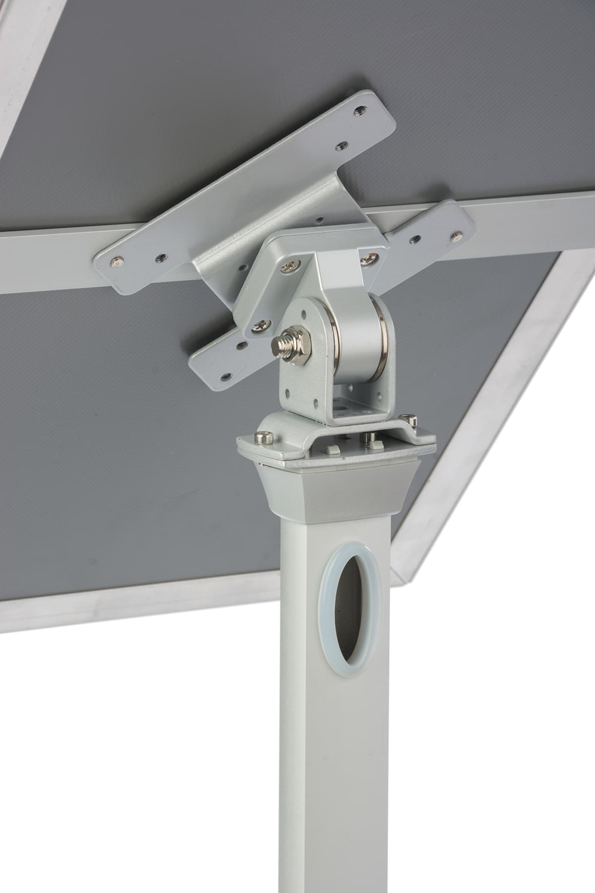 Silver 11 x 17 Poster Frame Pedestal with Built-In Cable Management