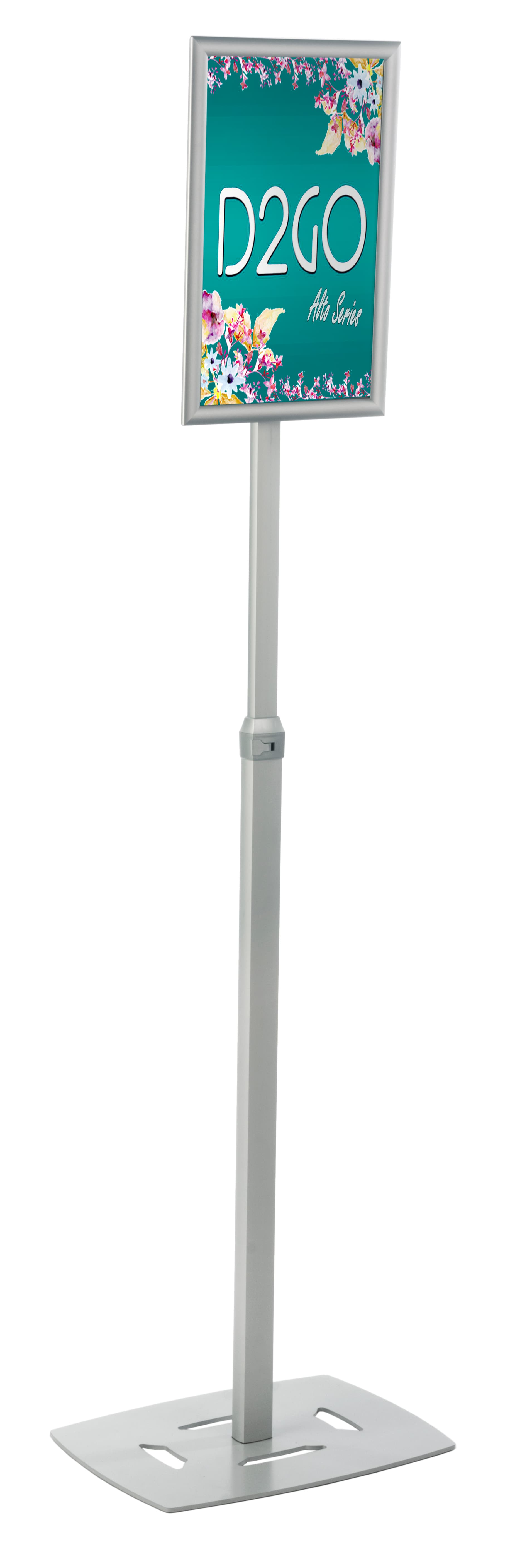 Silver 11 x 17 Poster Frame Pedestal Raises to 72"h