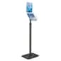 8.5" x 11" Floor Standing Sign Display with Acrylic Magazine Holder, 9.5"w Pocket