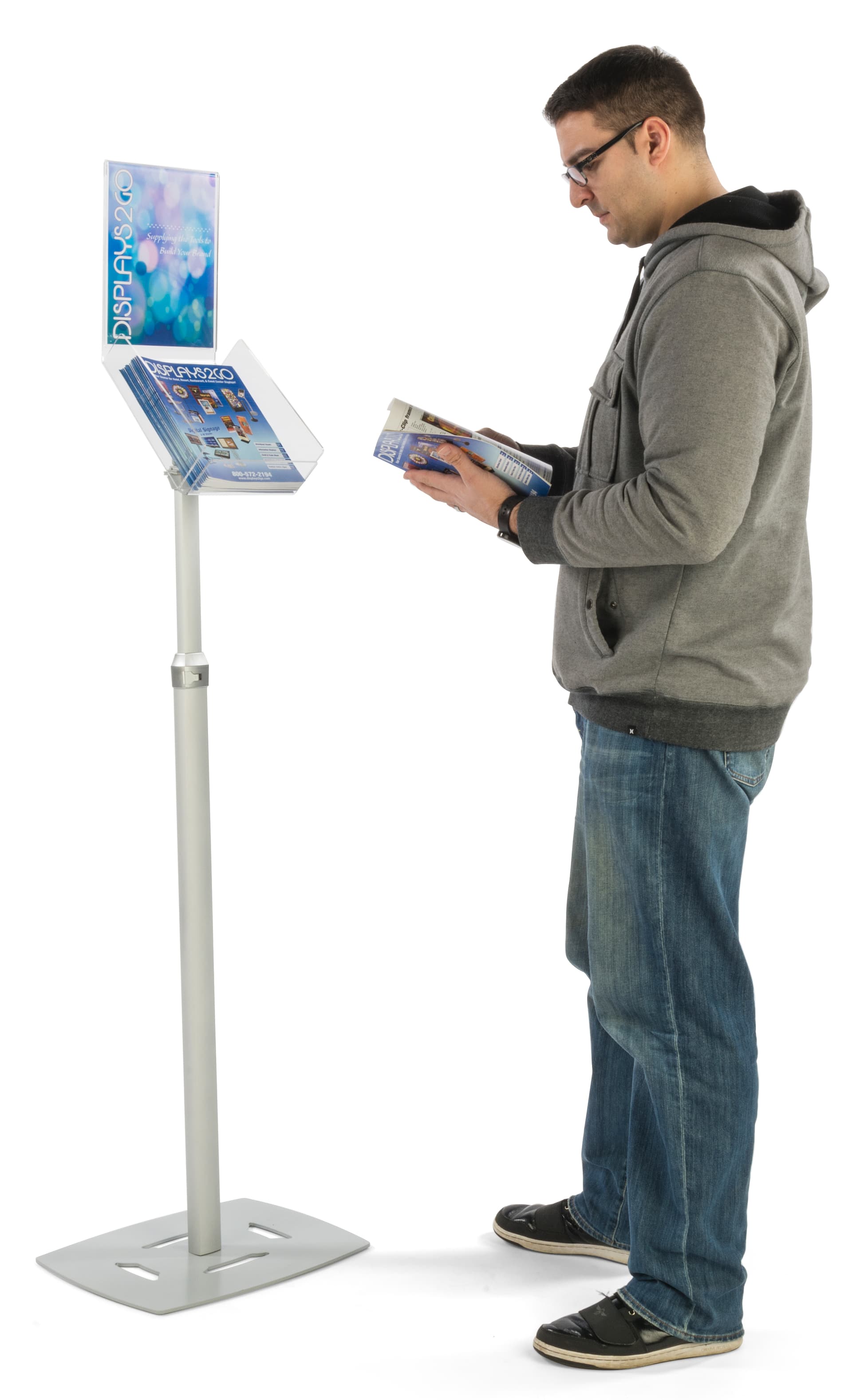 Silver Magazine Tray Stand is Great for Hotel Lobbies