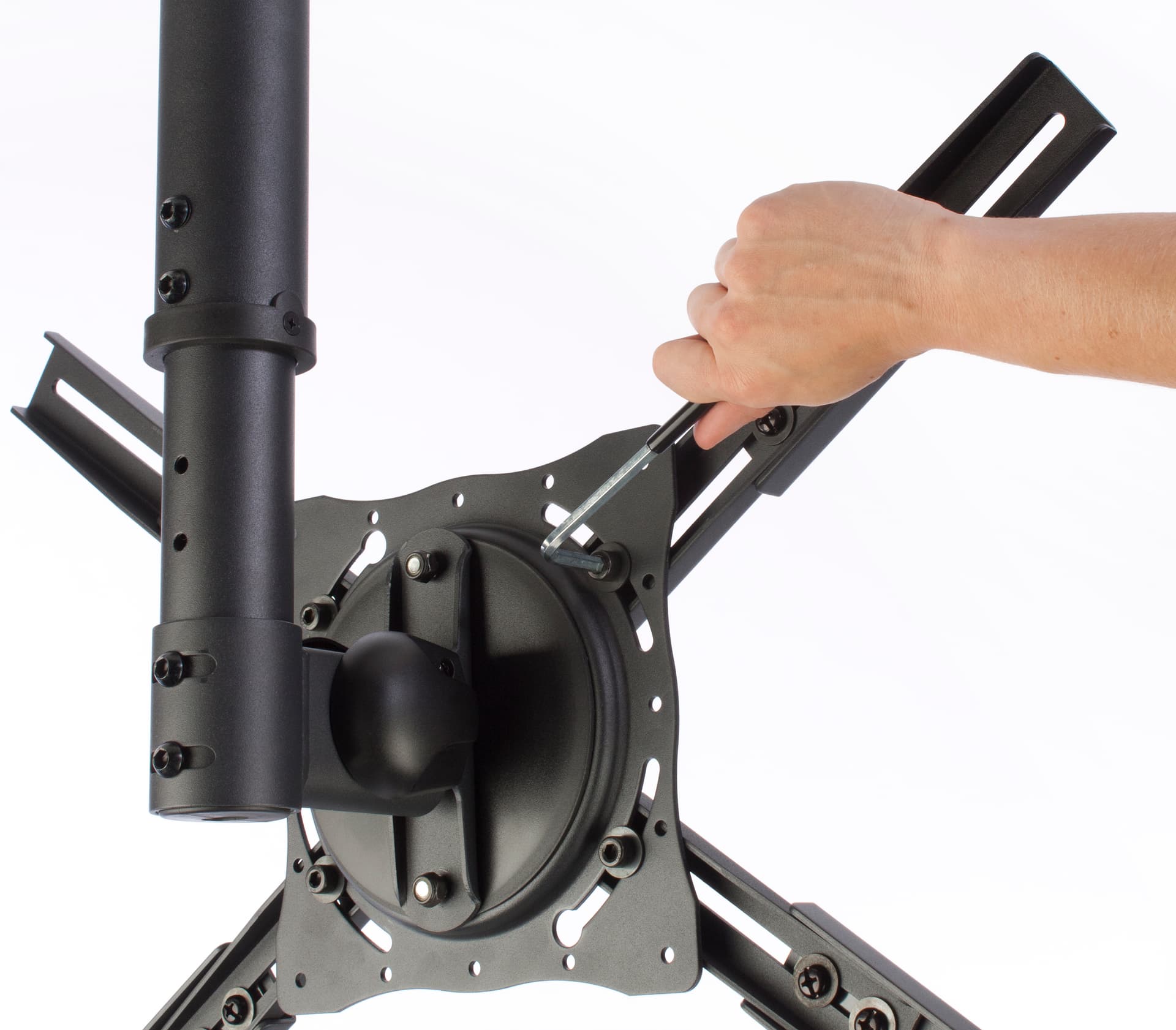 Height-Adjustable Ceiling Mount w/ Adjustable Bracket