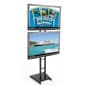 TV Stand with 2 Mounts for Windows, Fits Screen 32 to 65", Weighted Base w/Wheels