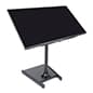TV Stand for Lobbies, Fits Monitors 27 to 60", Height-Adjustable, Tilting - Black