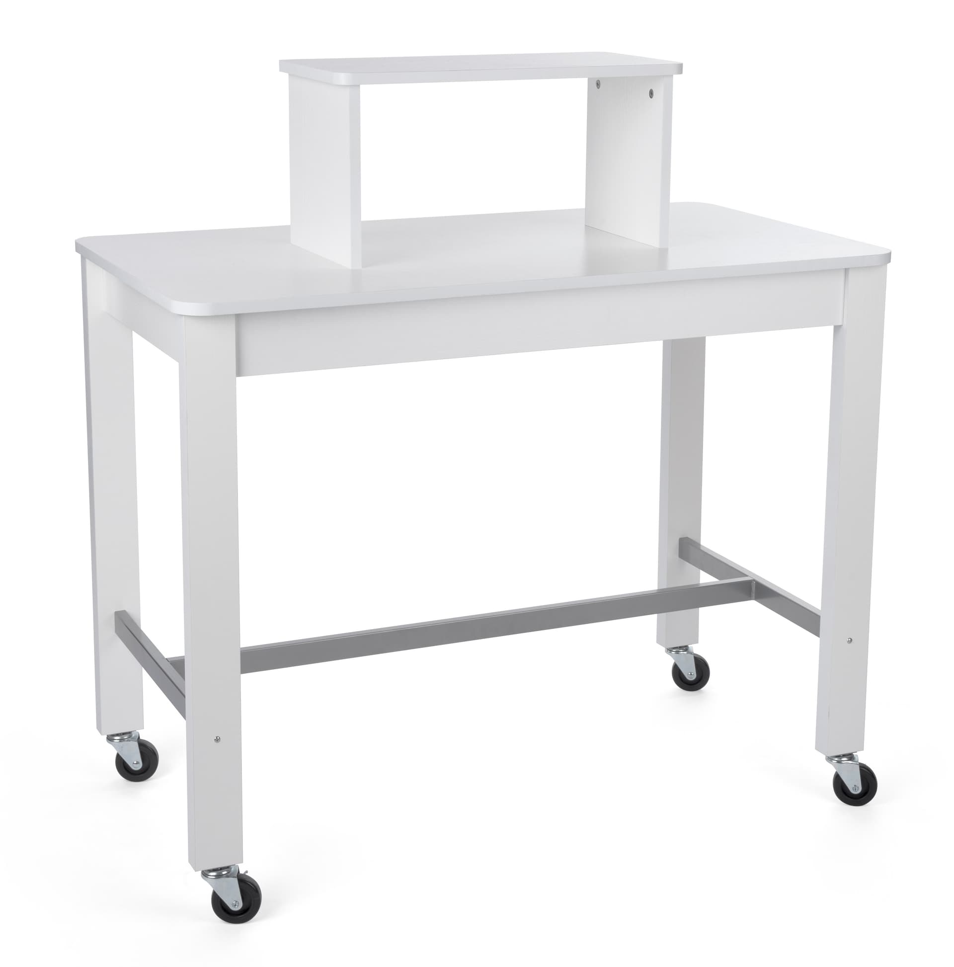2-Tier White Nesting Display Table | Raised Topper | Displays2Go