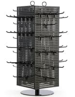 Countertop Pegboard Display with Black Hooks