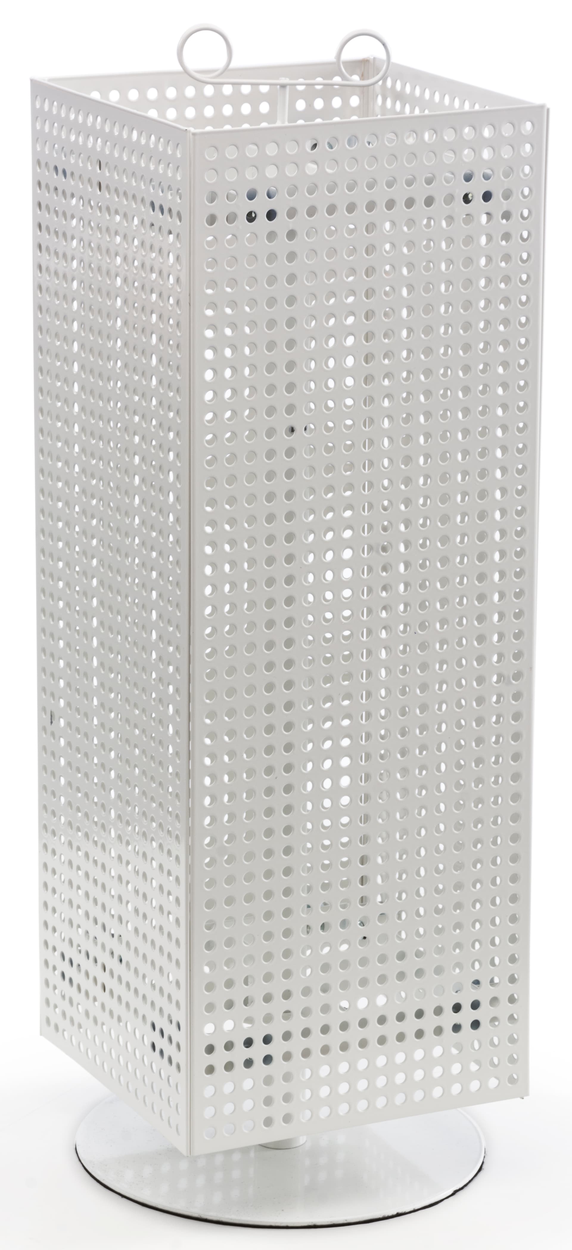 White Pegboard Display Stand with Magnetic Panels