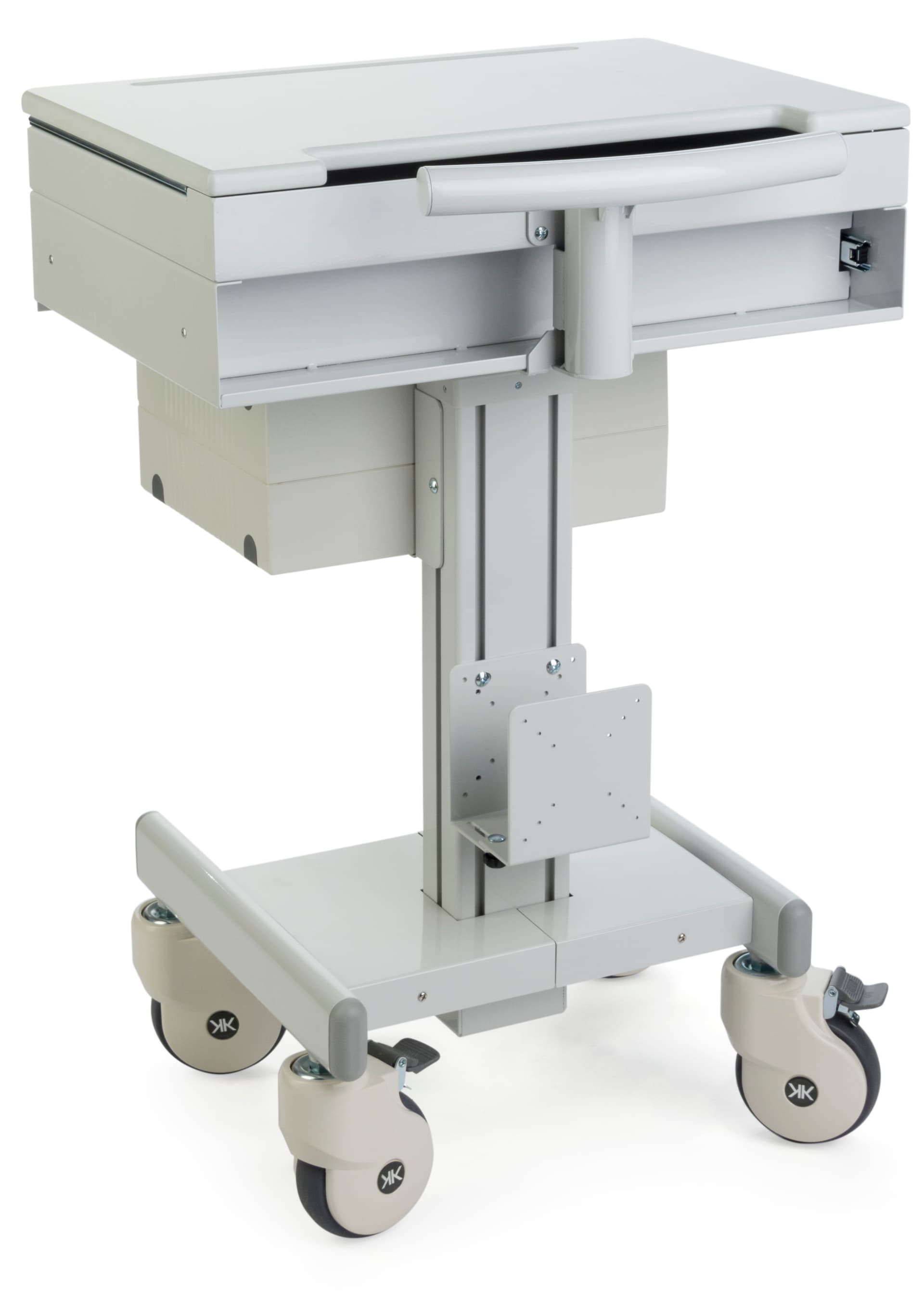 Height Adjustable Medical Cart, Supports Widescreen Laptops