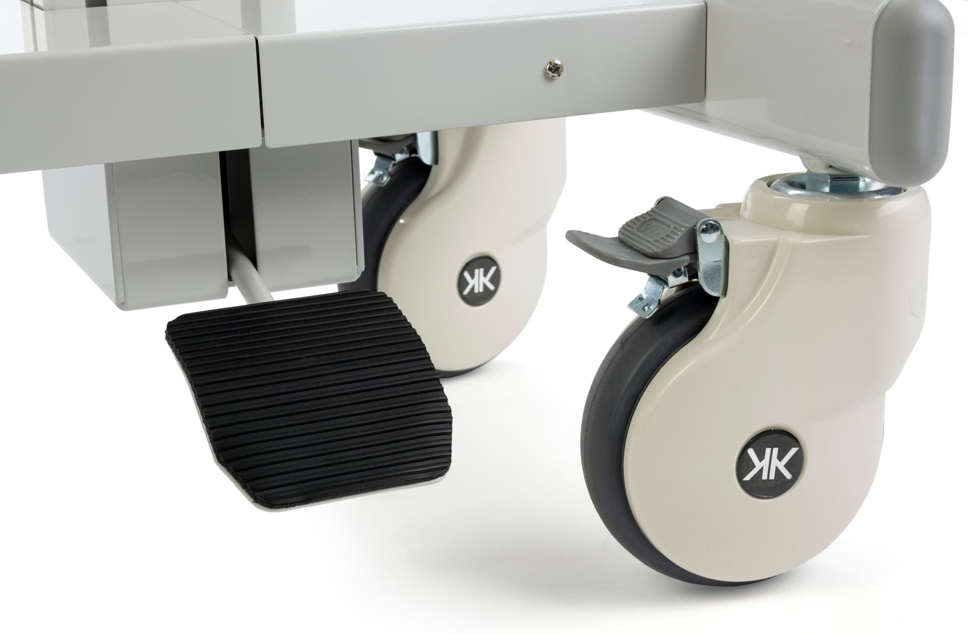 Height Adjustable Medical Cart, Lockable Casters