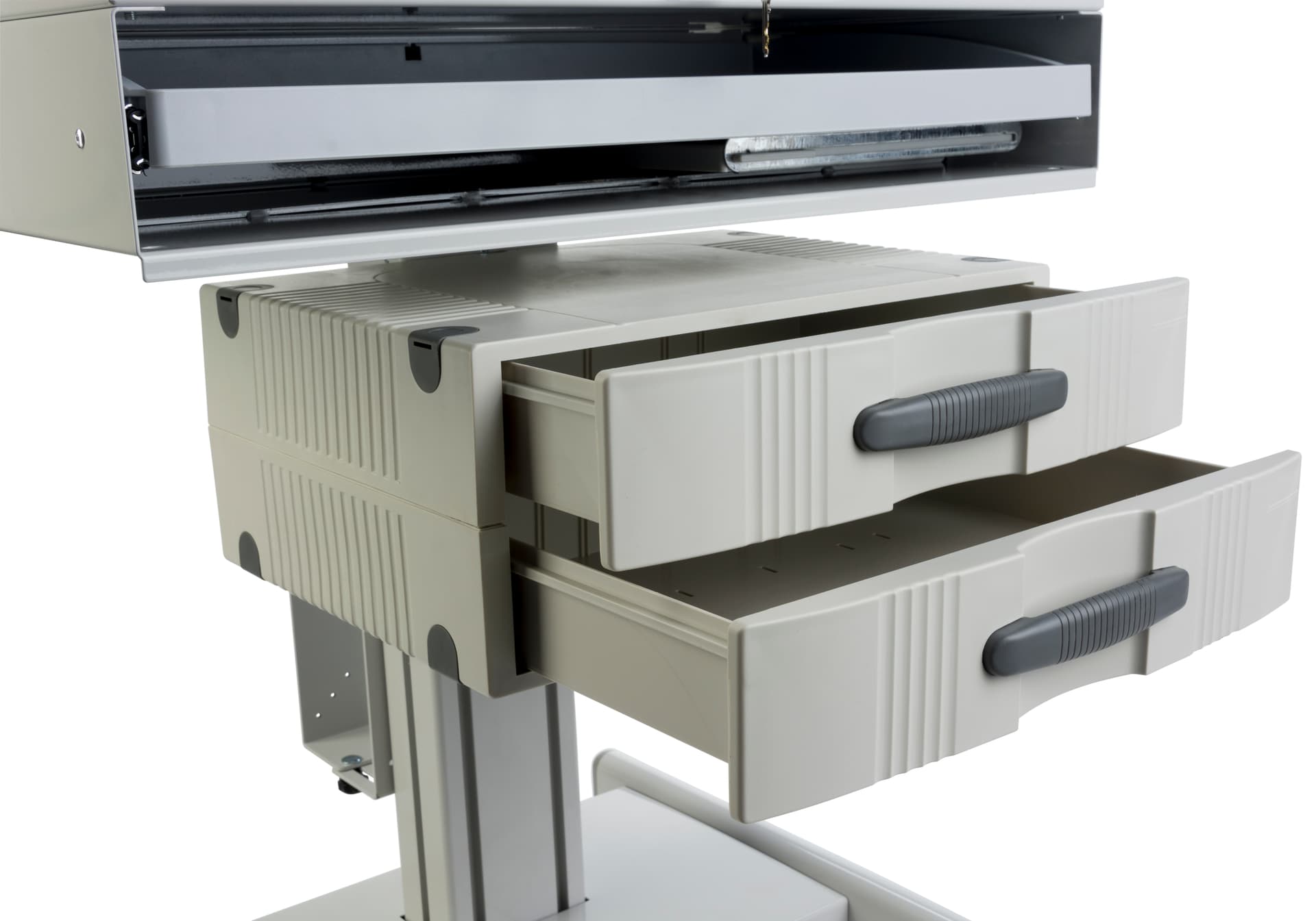 Medical Computer Workstation, Plastic Drawers