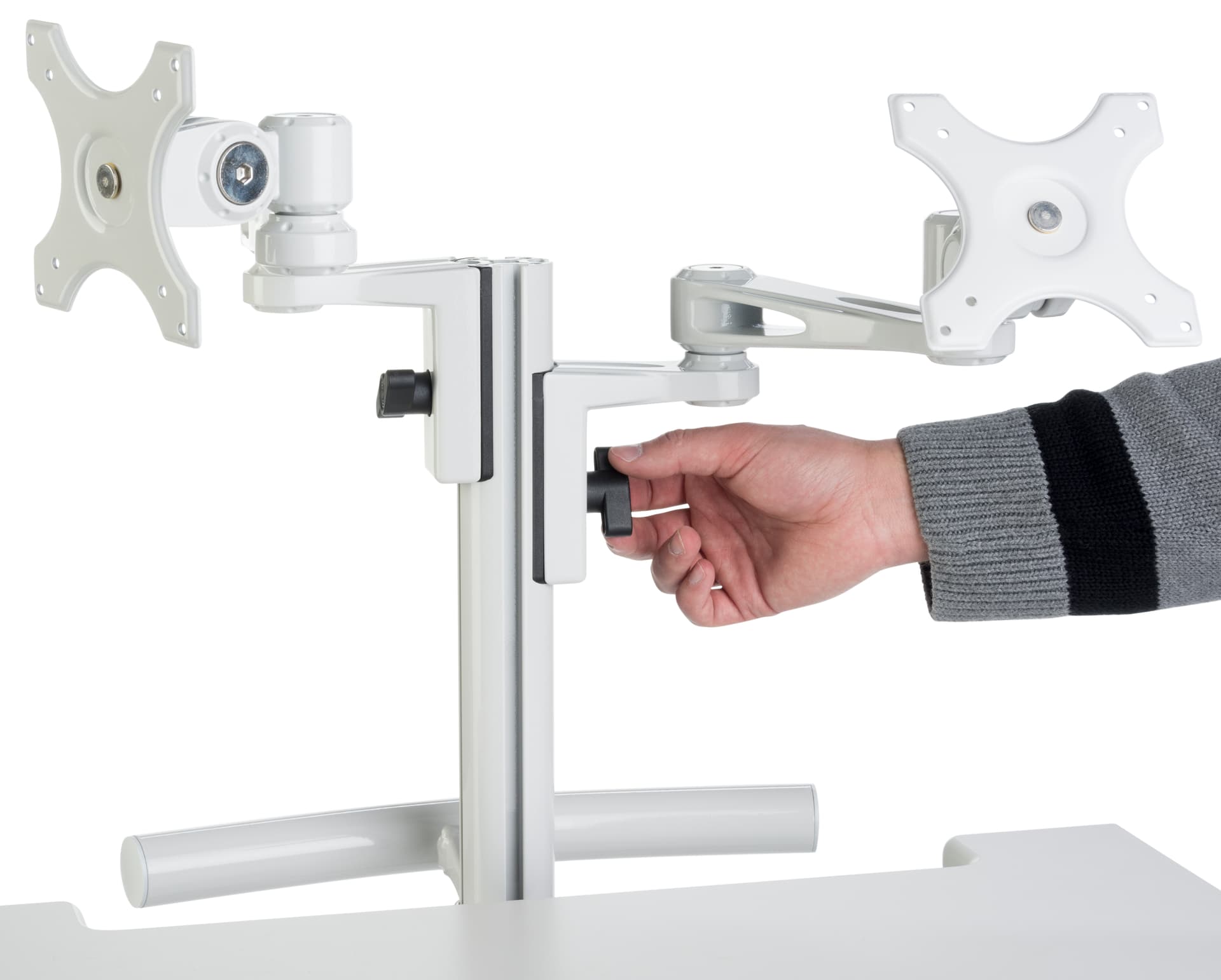 Medical Computer Trolley | Dual Monitor Mounts | Displays2Go