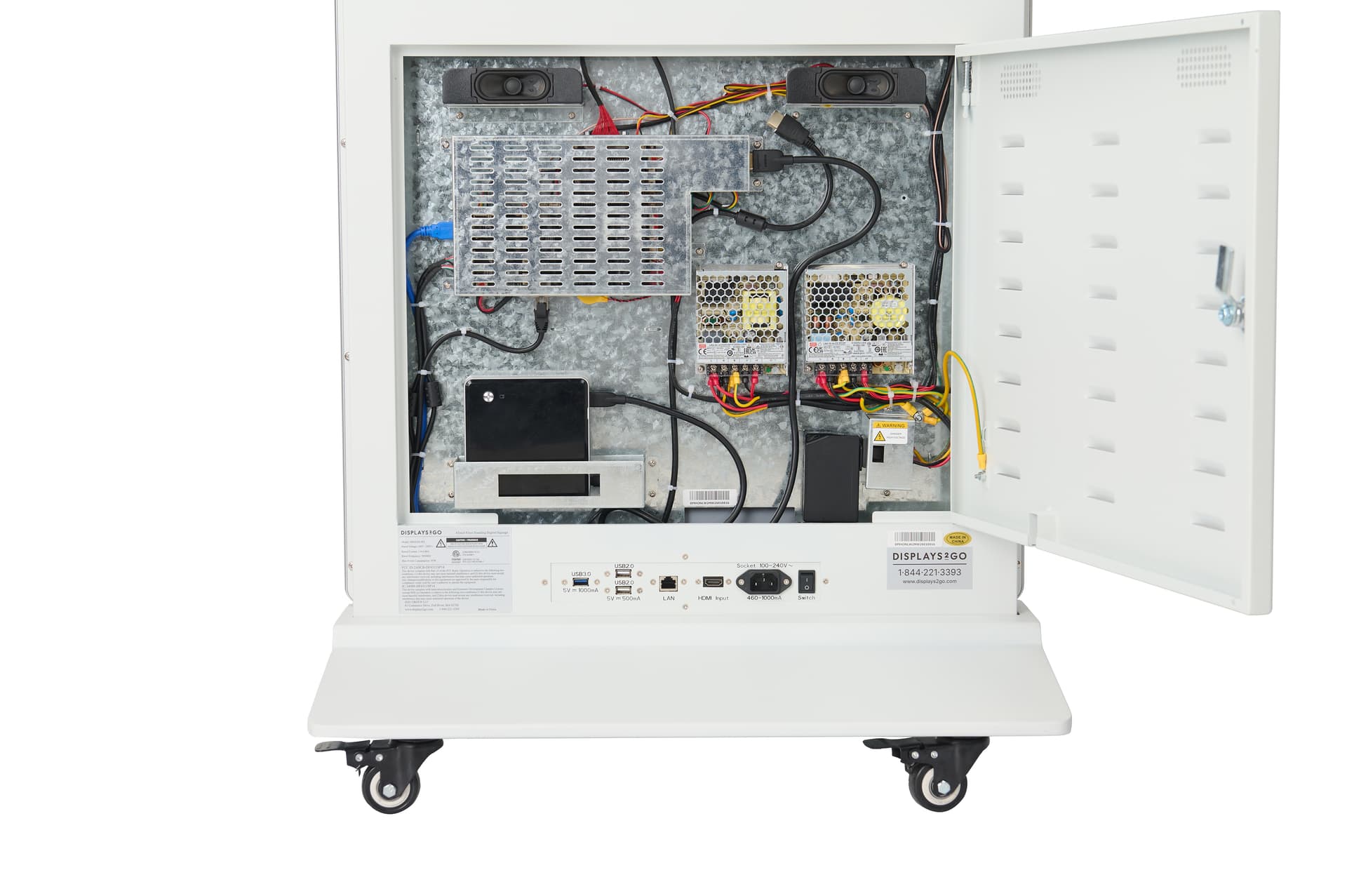 Advertising Multimedia Kiosk with built-in media player bay 