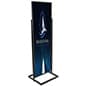 22" x 69" Floor Standing Poster Holder, Top Insert, Double-Sided - Black