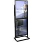 22" x 28" Floor Standing Sign Holder, 2-Tiered, Double-Sided - Black